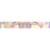 “星穹绿茵”紫色斜纹绸窄长条丝巾（"Star Sky Green Grass" Purple Striped Silk Narrow Strip Scarf）