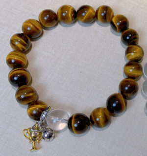 男款-黑曜石黄虎眼手绳（Men's Obsidian Yellow Tiger's Eye Bracelet）