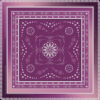 “星穹绿茵”紫色斜纹绸窄长条丝巾（"Star Sky Green Grass" Purple Striped Silk Narrow Strip Scarf）