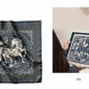金骏星辉-蓝 “金骏星辉”刻纸丝巾双非遗礼盒(黛蓝)“Golden Horse Starlight” Double Cultural Heritage Gift Box of Paper-cutting and Silk Scarf(dark blue)